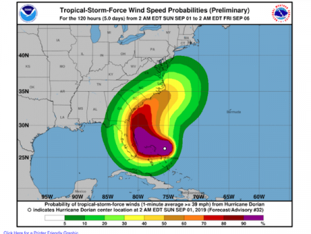 Hurricane Dorian Update #1